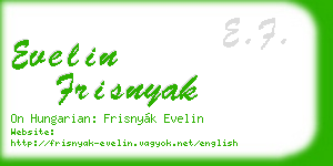 evelin frisnyak business card