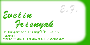 evelin frisnyak business card